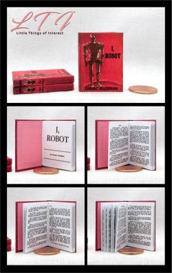 I, ROBOT Miniature Playscale Readable 1/6 Scale Book Classic Science Fiction by Isaac Asimov I, ROBOT Miniature Playscale Readable 1/6 Scale Book Classic Science Fiction by Isaac Asimov
