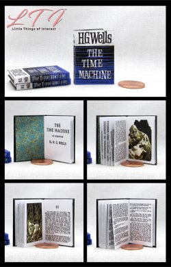 THE TIME MACHINE Miniature Playscale Illustrated Readable 1/6 Scale Book H. G. Wells Science Fiction THE TIME MACHINE Miniature Playscale Illustrated Readable 1/6 Scale Book H. G. Wells Science Fiction